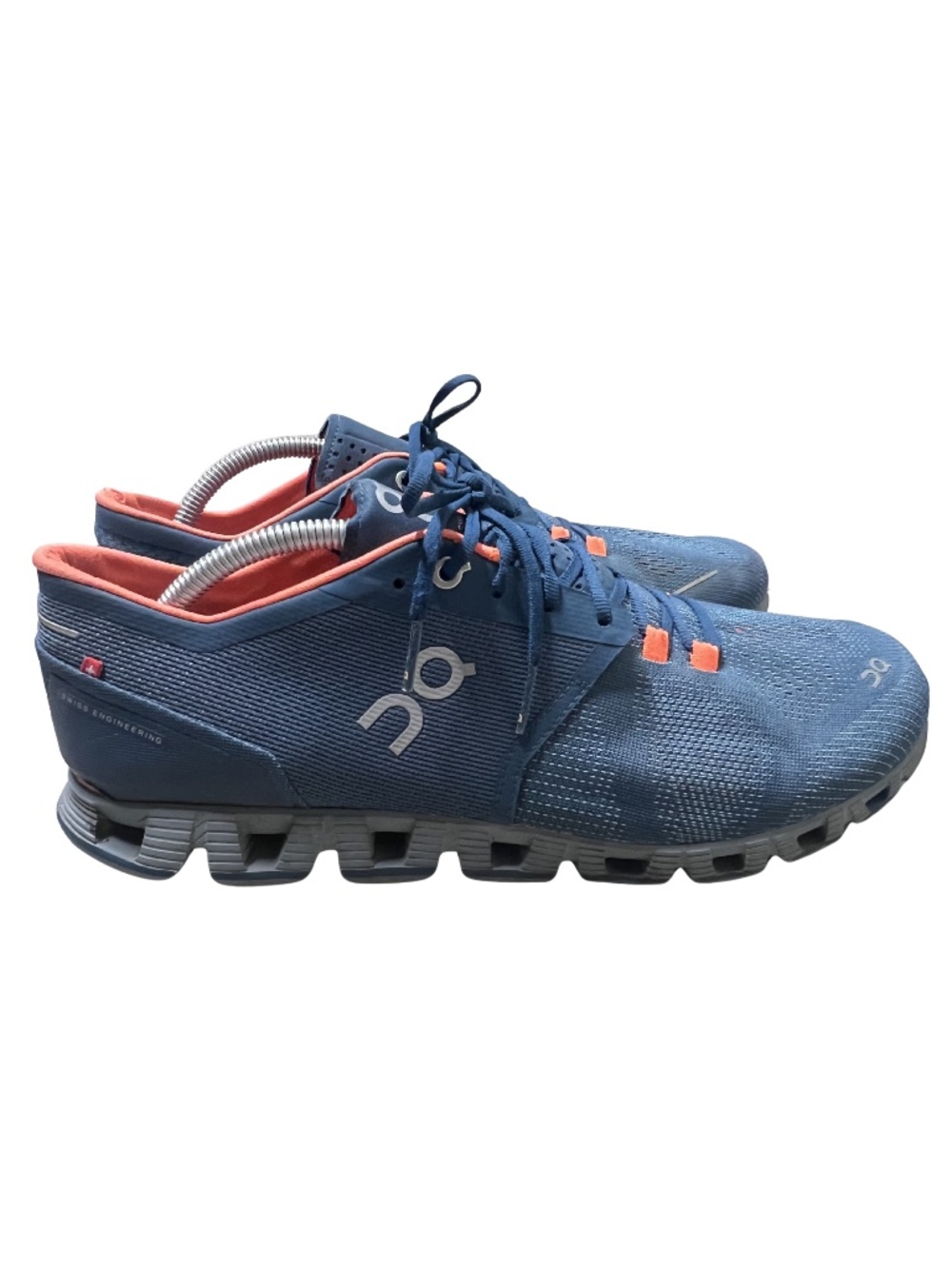 On Cloud Running Shoes Men's Size 11 Blue Orange Swiss Athletic Sneakers CLEAN - Picture 6 of 11